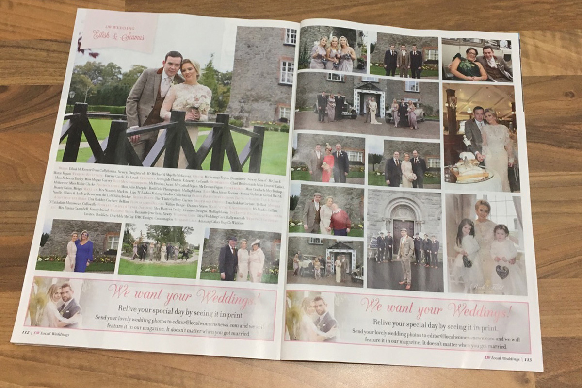 Magazine Displaying Recent Wedding