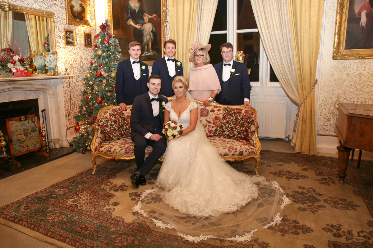 Bride and Groom with Brides Family